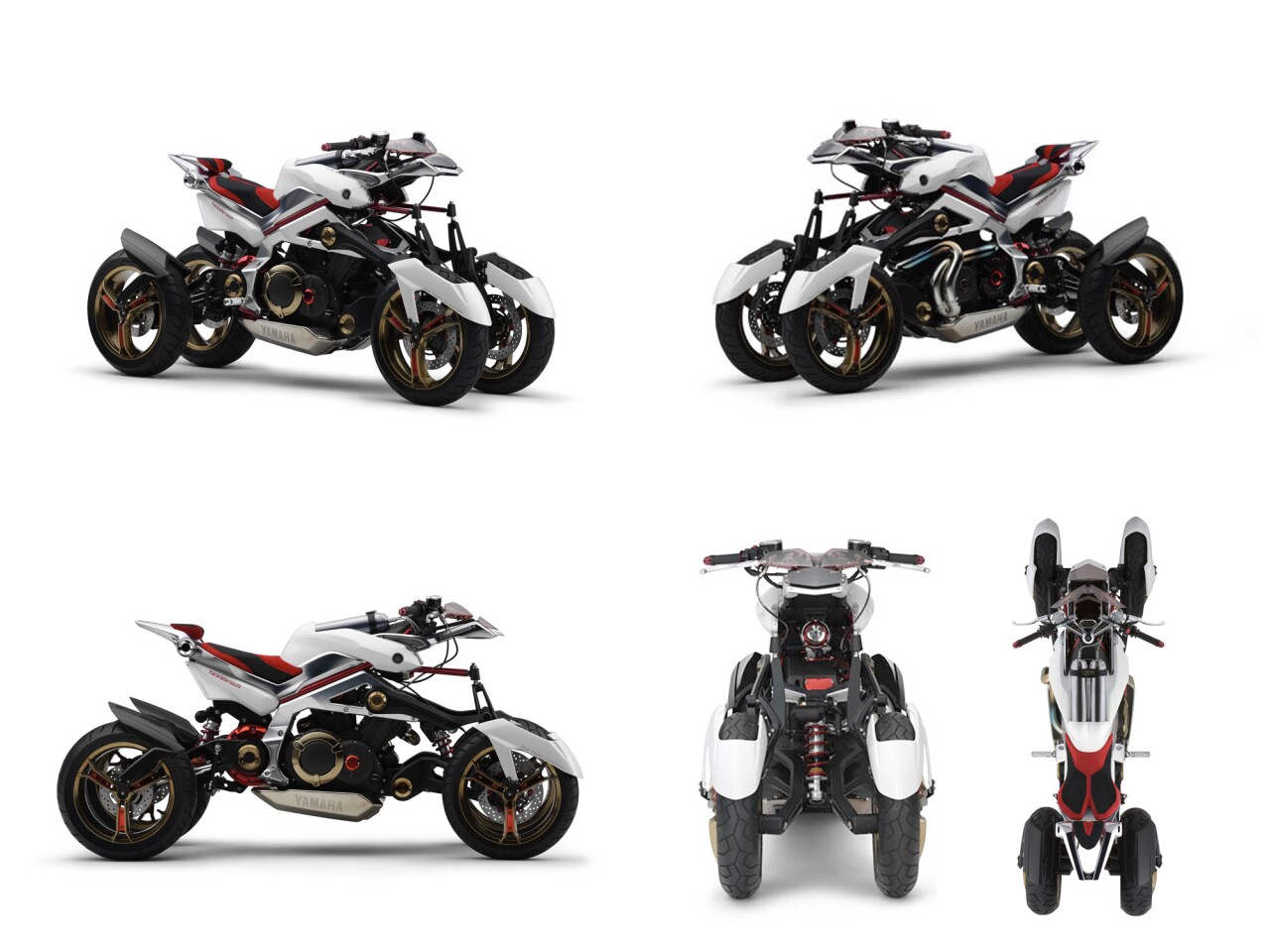 Yamaha's Tesseract first surfaced at the 2007 Tokyo Motor Show where its four-wheeled motorcycle architecture created a sensation.