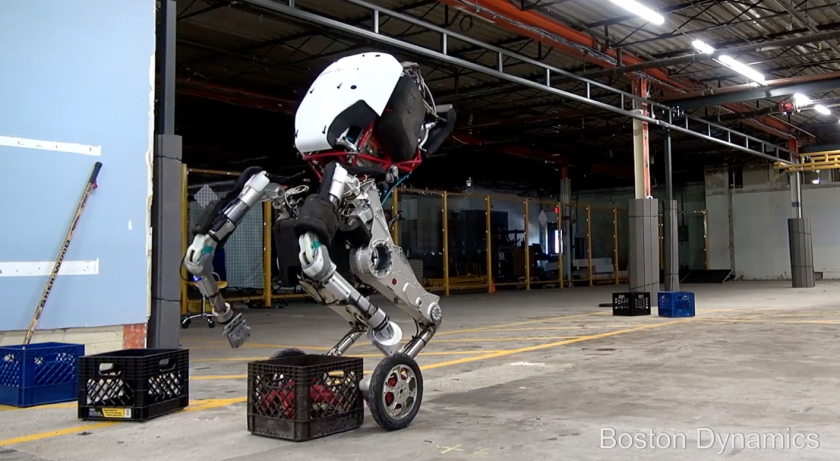 The new design can lift and transport crates weighing up to 100 pounds