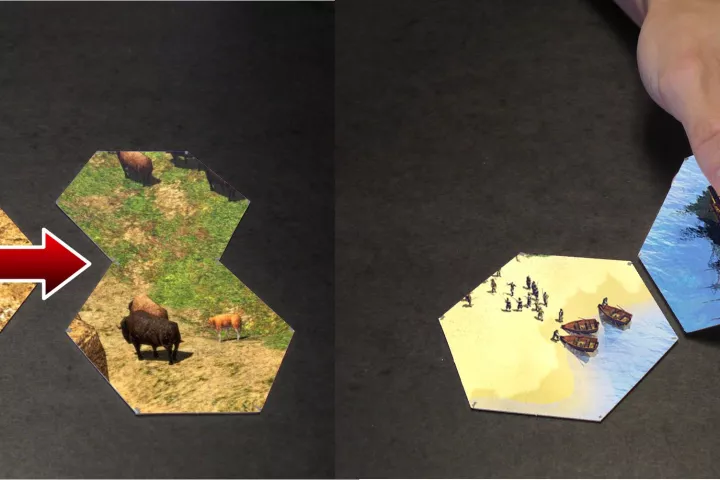 Using the interactive game tiles