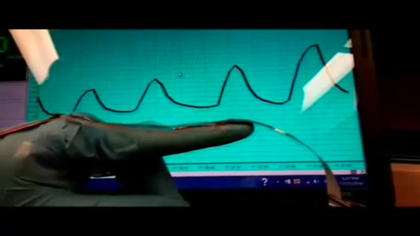 The researchers report that the unlikely mix resulted in a highly sensitive sensor that retained its functionality in finger-bending and head-turning tests