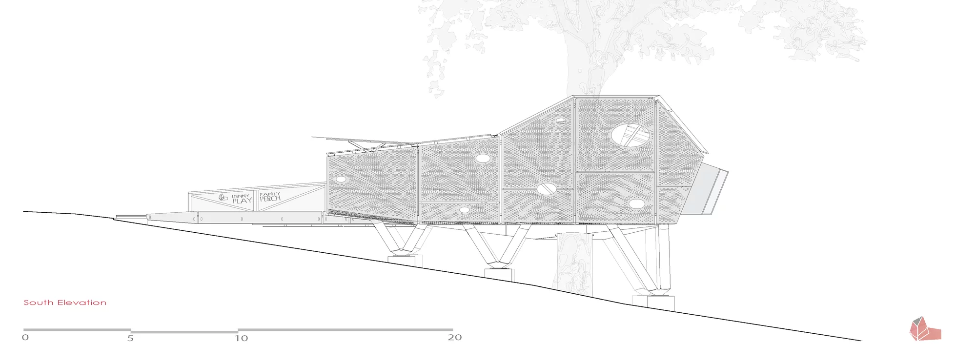 Architectural drawings of the Play Perch (Image: Syracuse SOA)