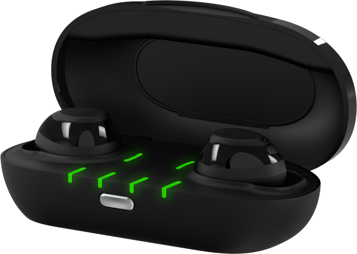Nuheara IQbuds Boost: in their charging case