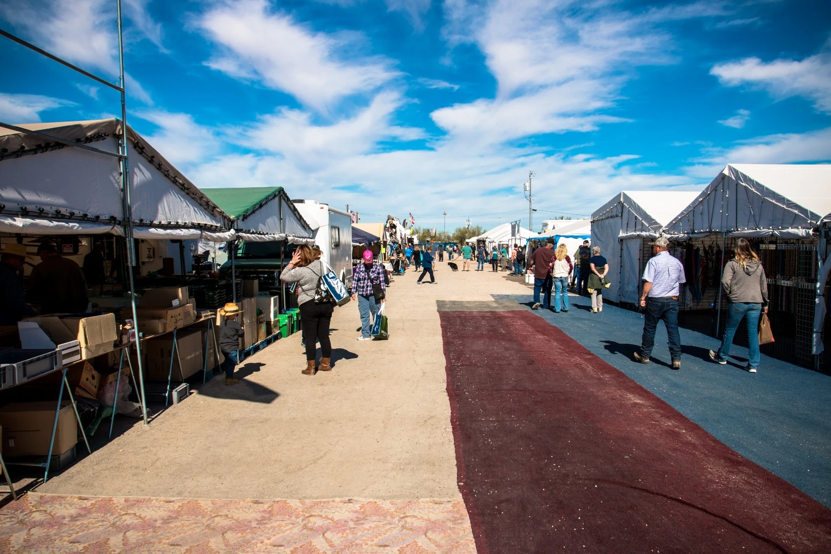 Wandering through the flea markets at the Quartzite RV show