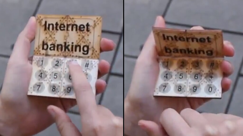 Self-actuated shape-changing devices could bend themselves to hide private user information from passers by