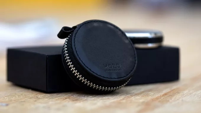 Rollova comes with a leather case. There are three choices of finish so far
