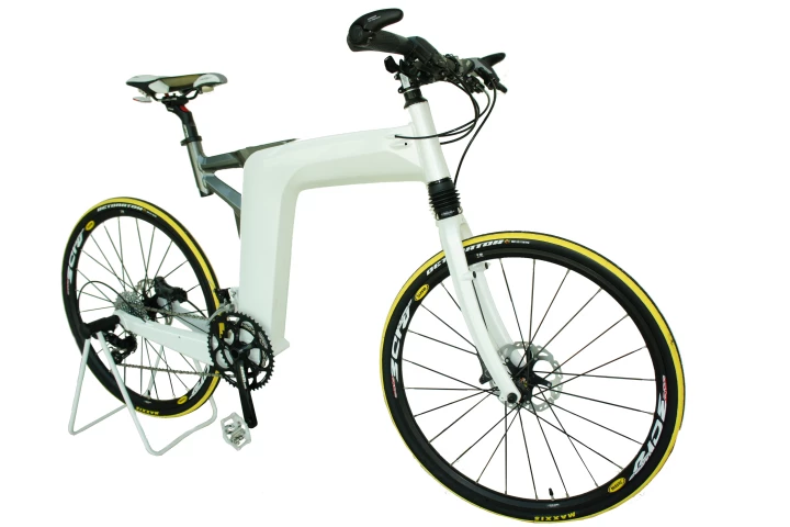 The Velocity is a prototype pedal-electric bicycle with a power system that can be removed when not needed, to reduce weight (Photo: IBDC)