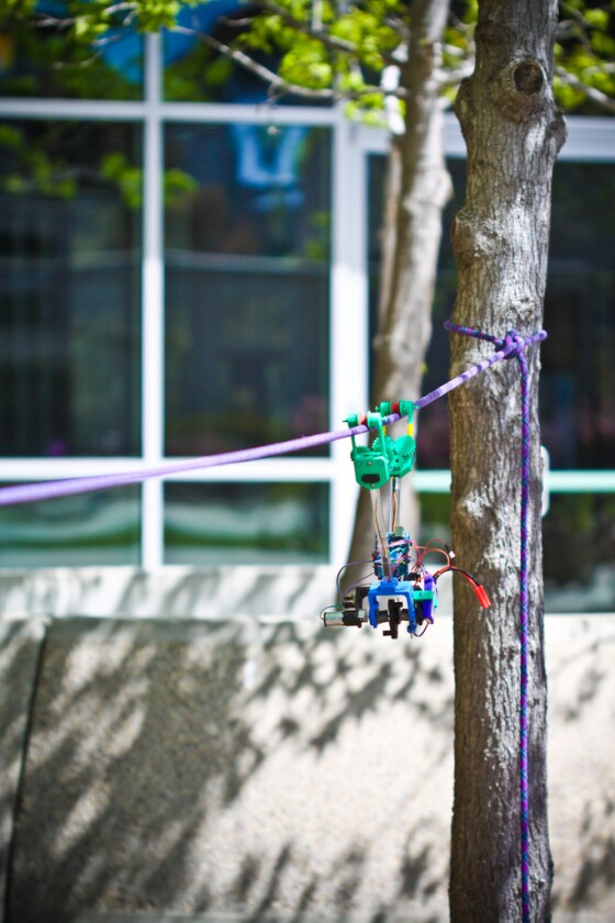 The SkySweeper uses off-the-shelf-parts and 3D printed components