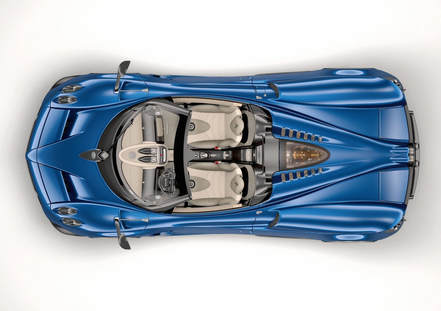 Four moving flaps give the Huayra active aerodynamics