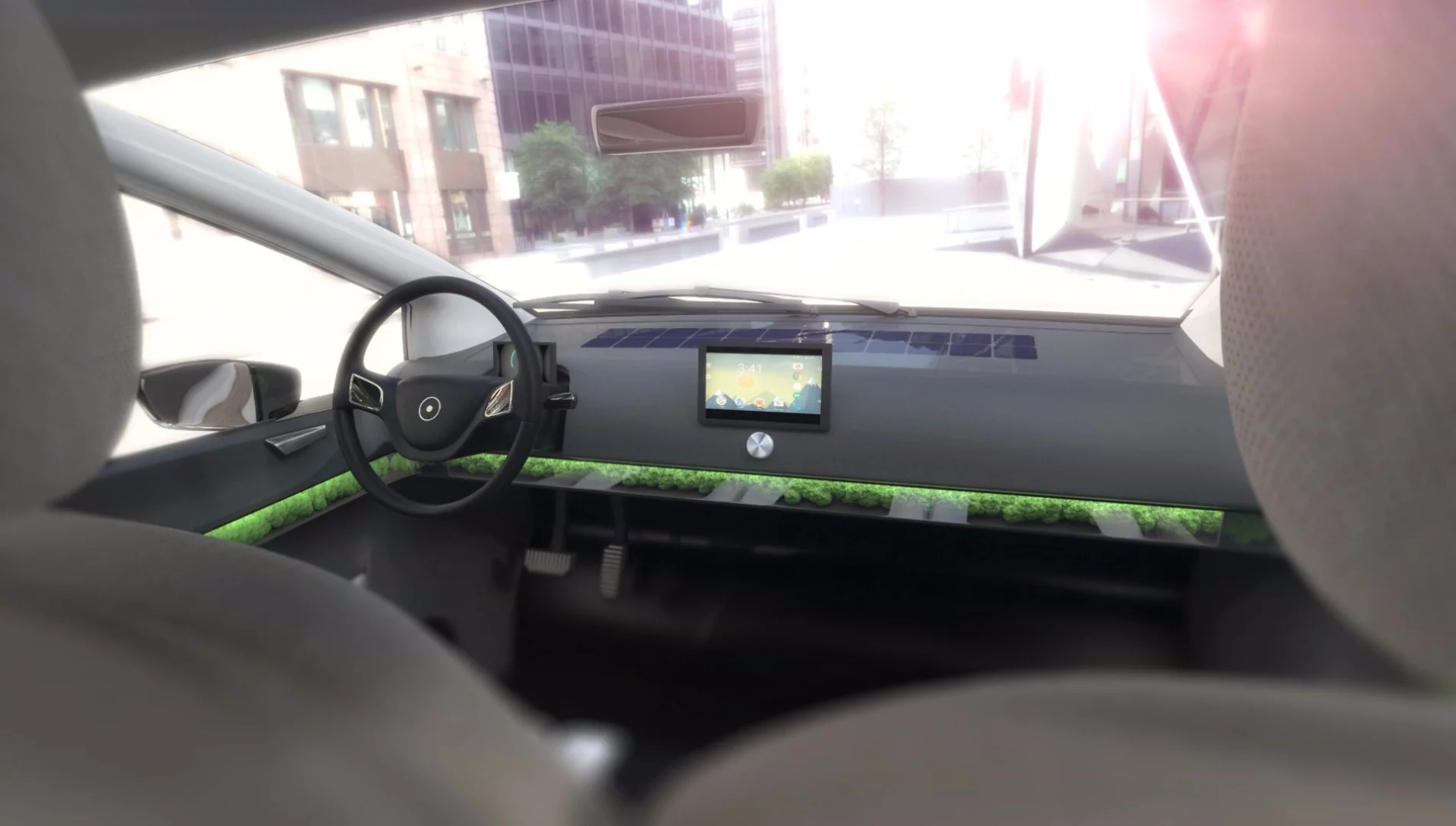 The green in the dashboard is a special moss