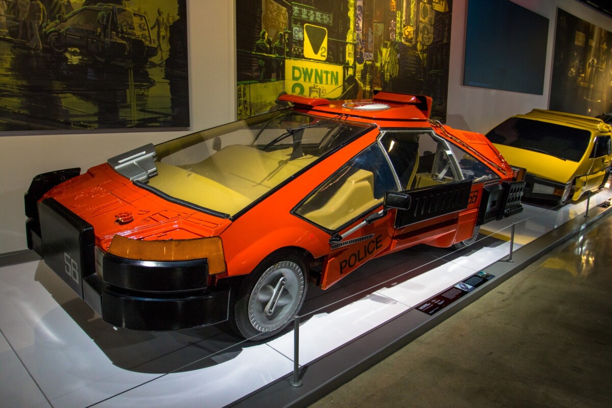 1982's Blade Runner also gave Harrison Ford a Spinner of sorts. Again based on a Volkswagen Super Beetle, this is Gene Winfield's vision of a decommissioned and grounded flying car