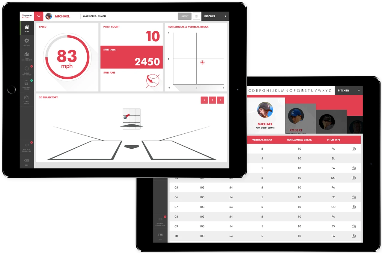 Multiple users can have their information stored in the Rapsodo app