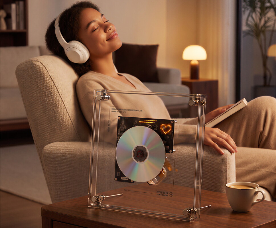 Transparent CD player puts its spinning mechanics on display
