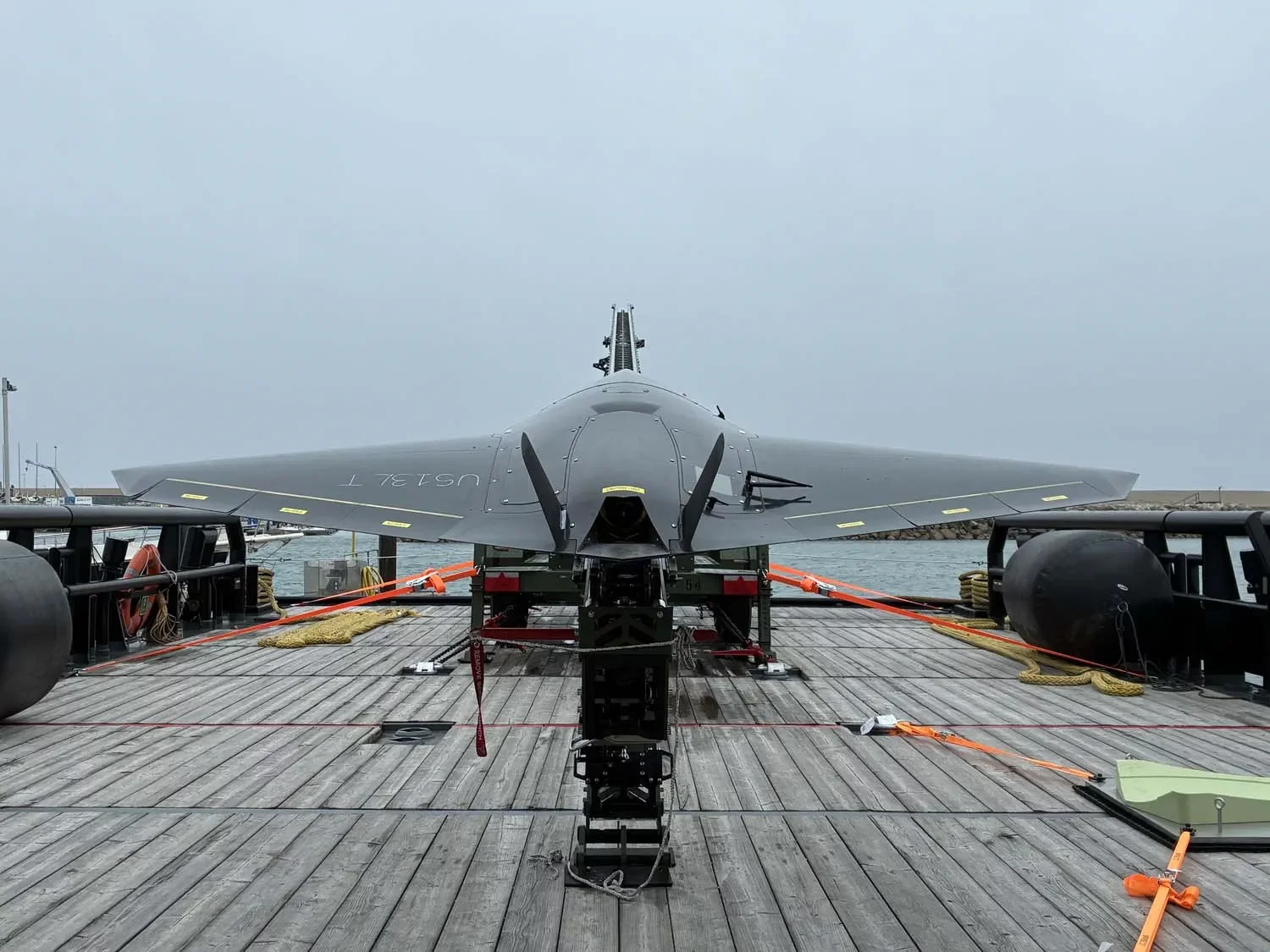 The catapult uses pneumatics