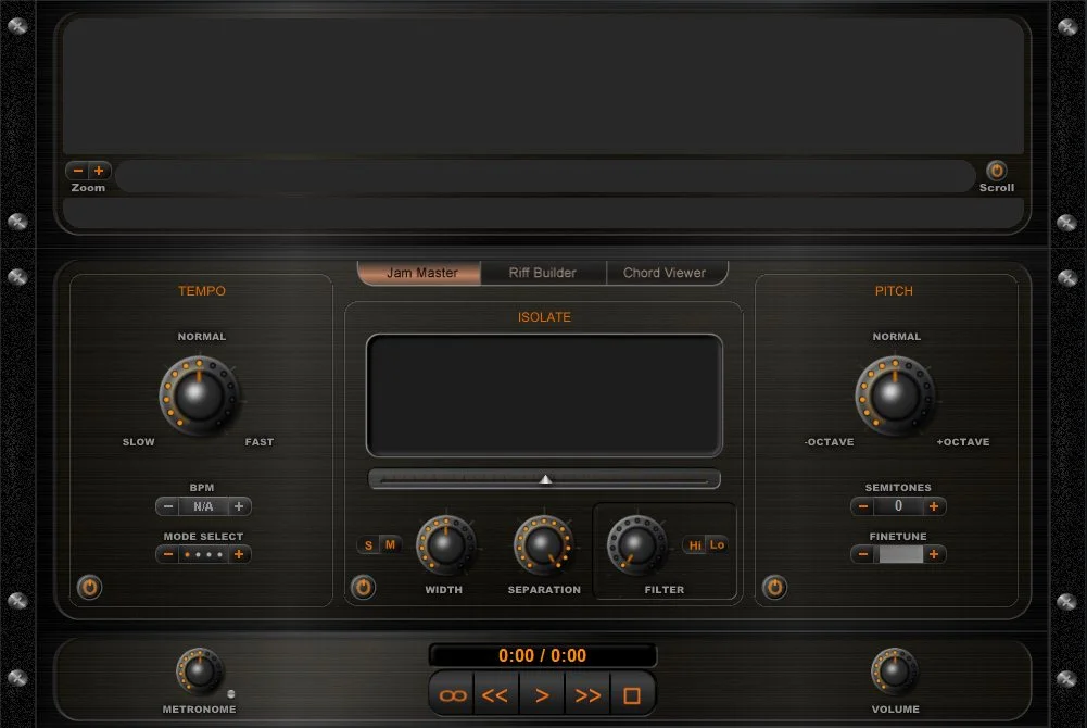 The Riffstation user interface