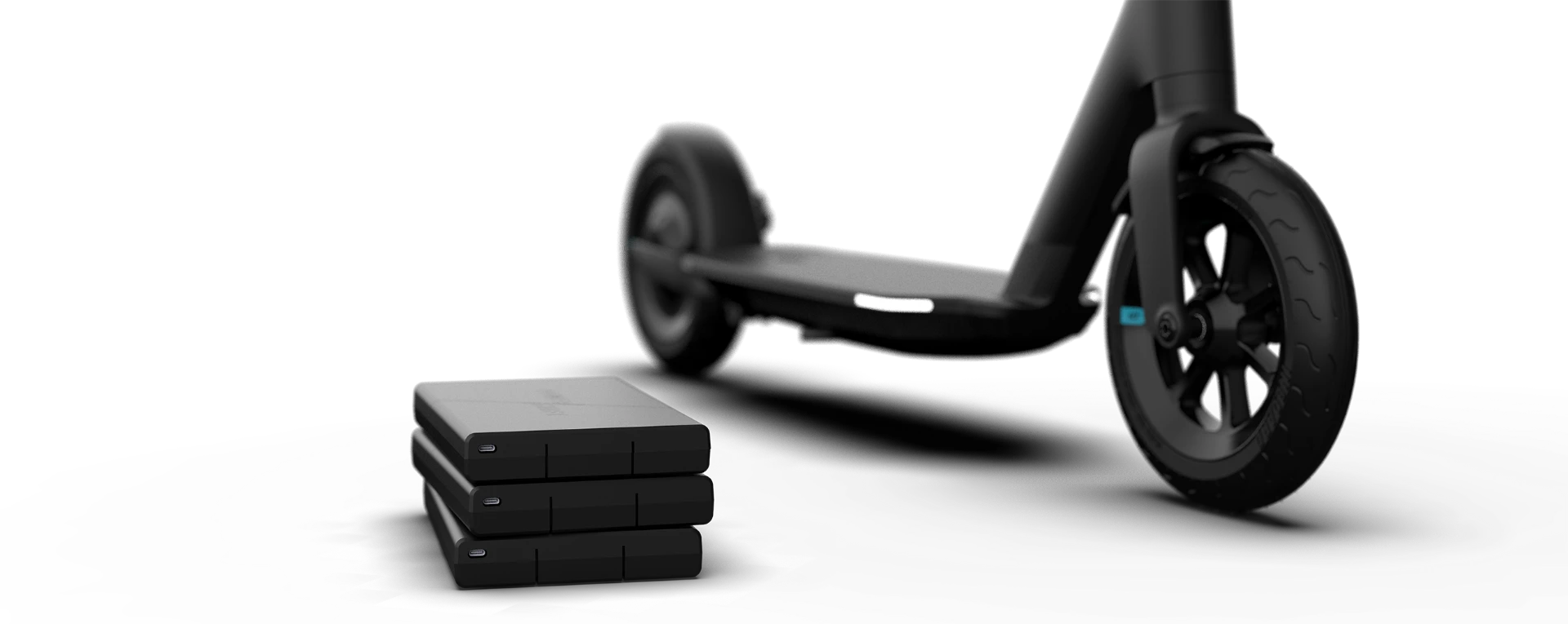 The Glider can roll for 12 miles per charge, though a spare battery could be carried in a backpack and swapped out