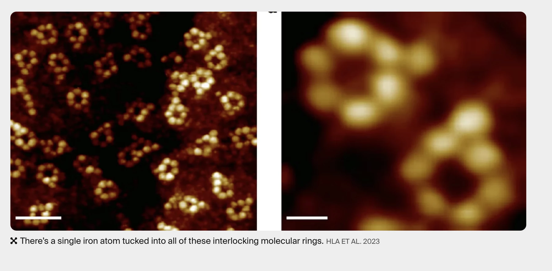 Supramolecular assemblies with six rubidium atoms and an iron one