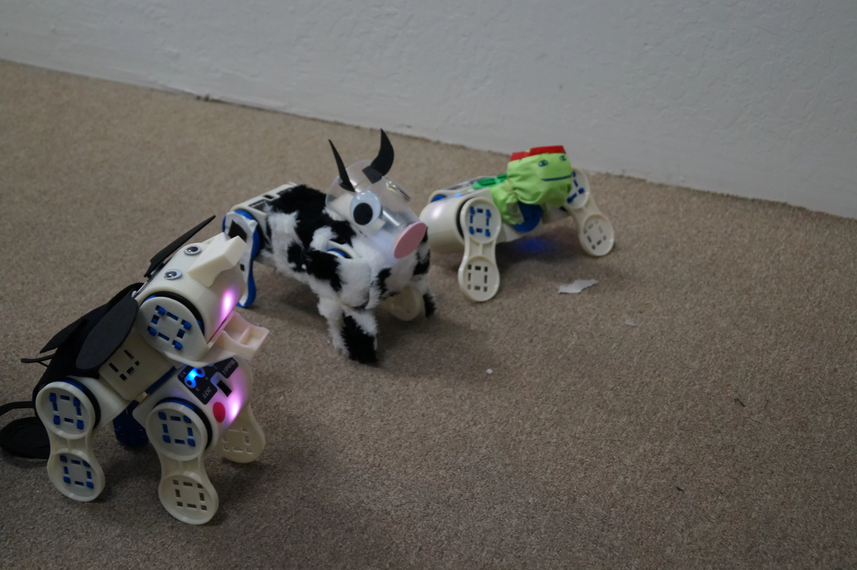 Multiple Linkbots can be connected together to make robotic animals or monsters