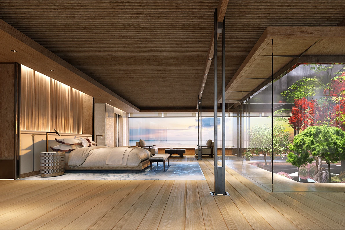 The inner garden is equipped with climate control technology