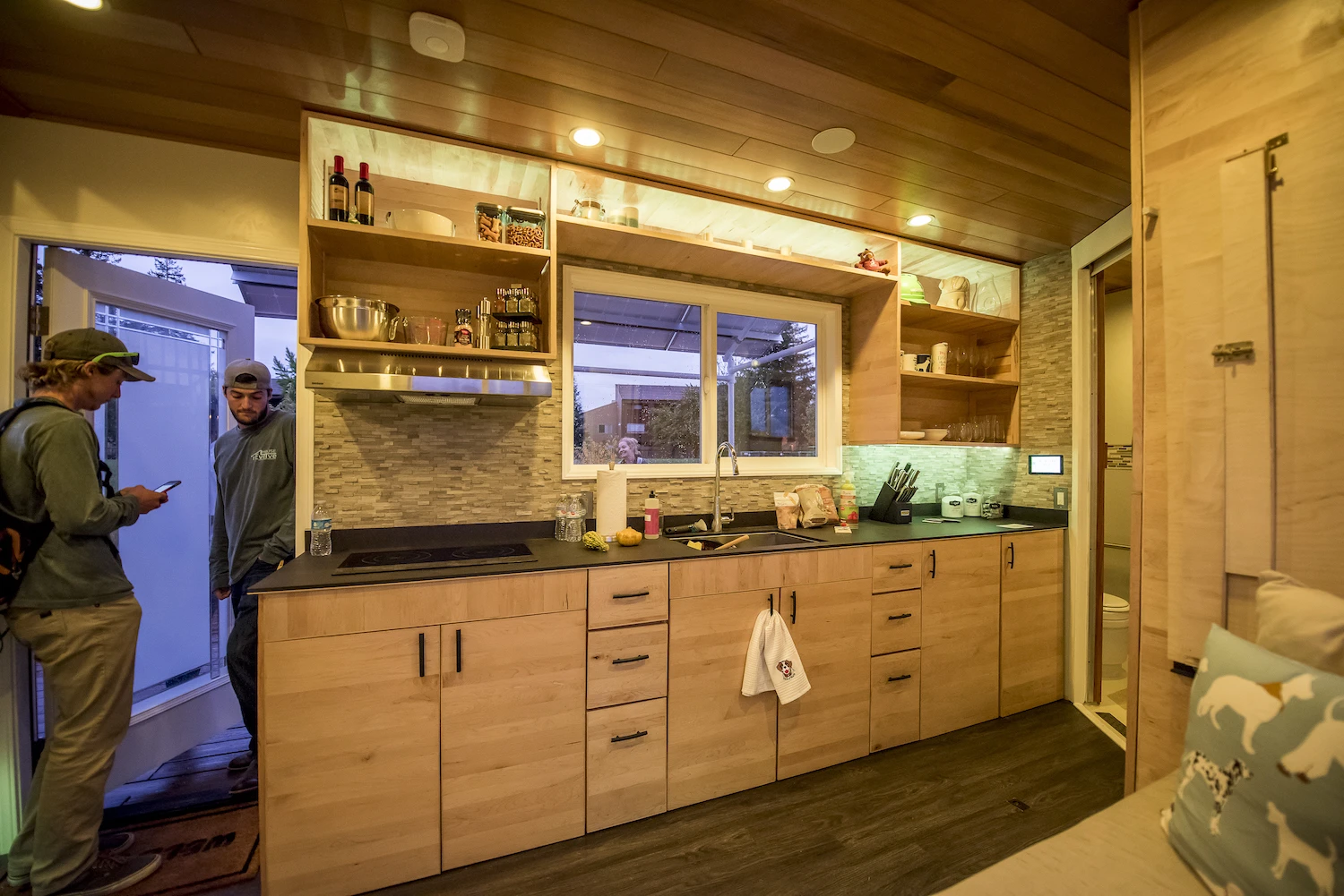 The kitchen inside the Revolve House