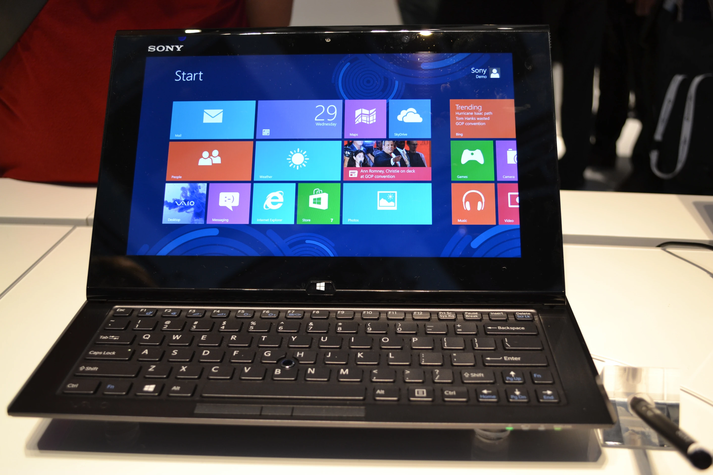 The VAIO Duo 11 on display at IFA 2012 in Berlin