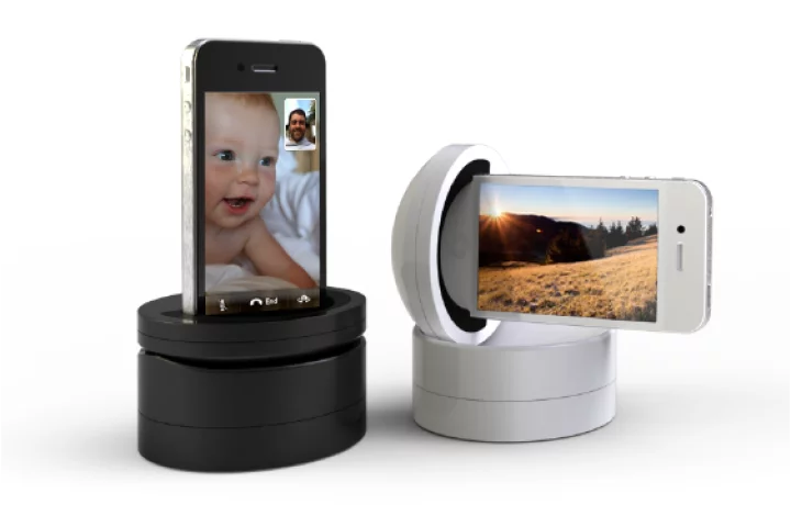 Galileo is a motorized iPhone holder, that allows the user to remotely pan and tilt the phone