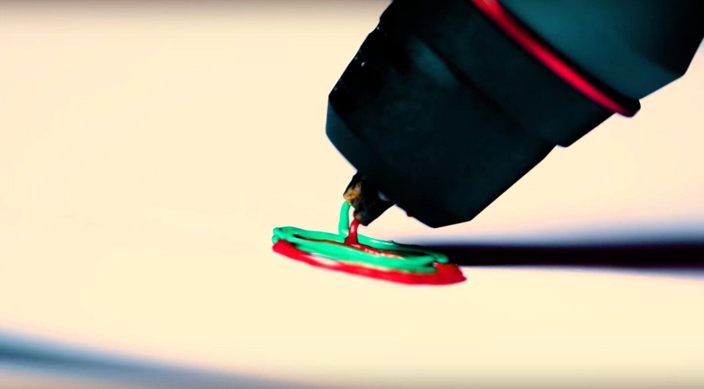 Makers can use two colors at once with the Scribbler 3D Pen Duo, or feed the same color into the device for fast object creation