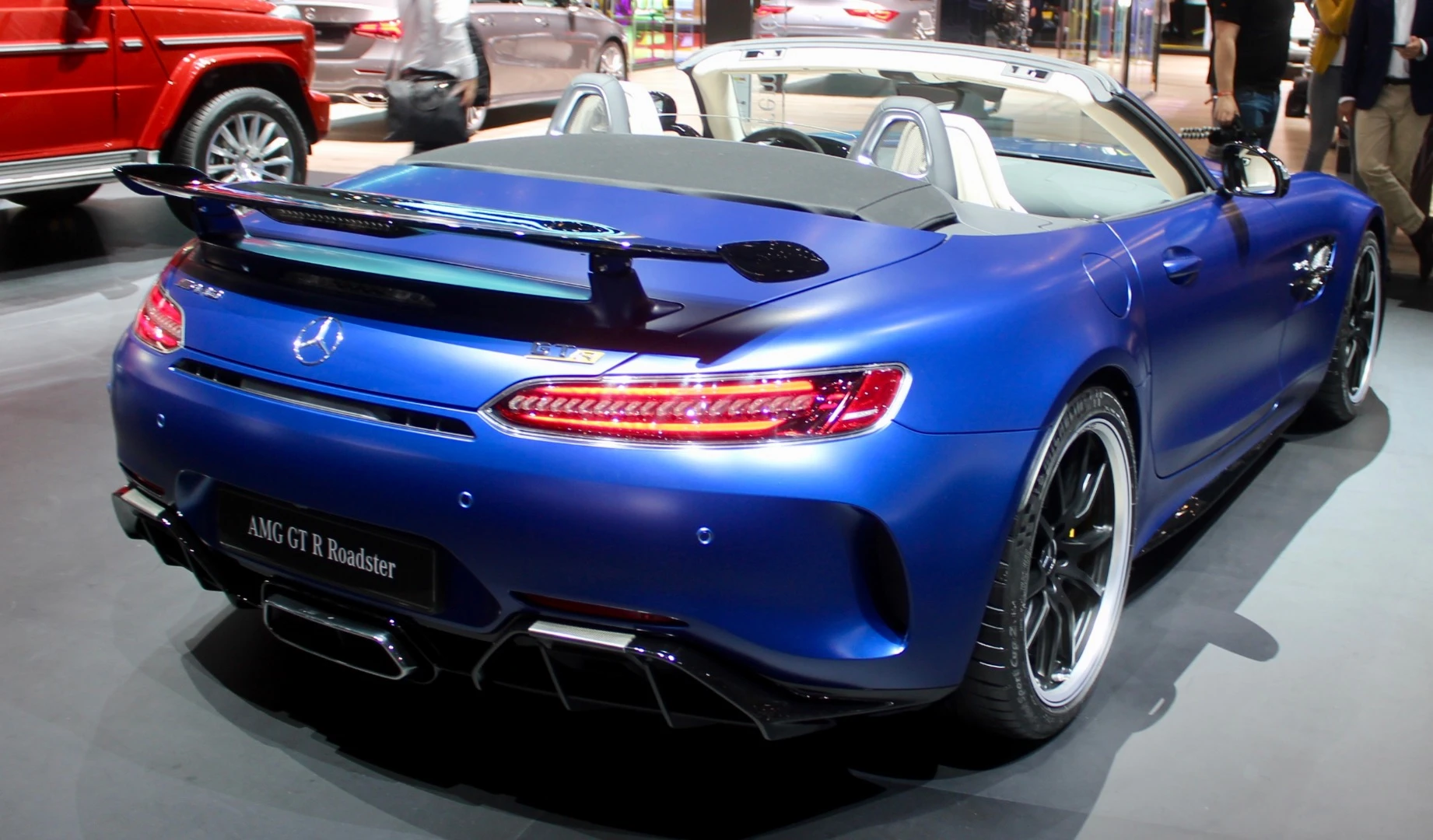 The 577-hp Mercedes AMG GT R Roadster makes its world debut