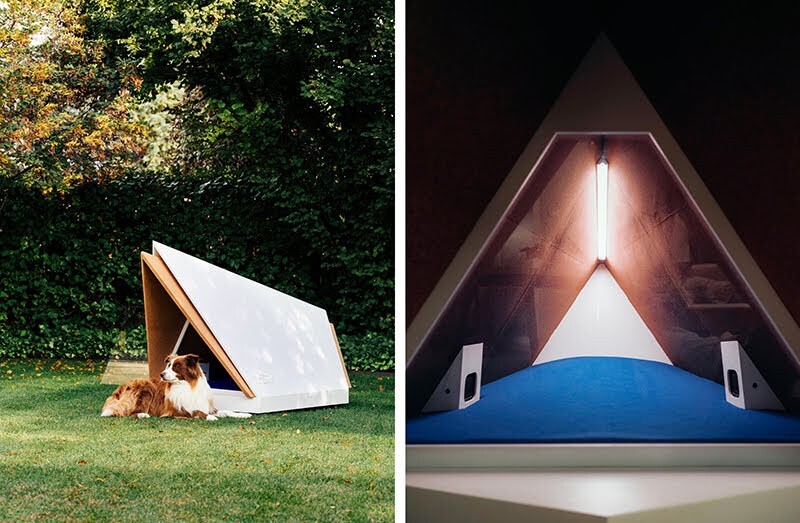 The prototype noise-canceling kennel has cork sound-proofing, and speakers that send out opposing frequencies when a microphone detects sounds like fireworks going off