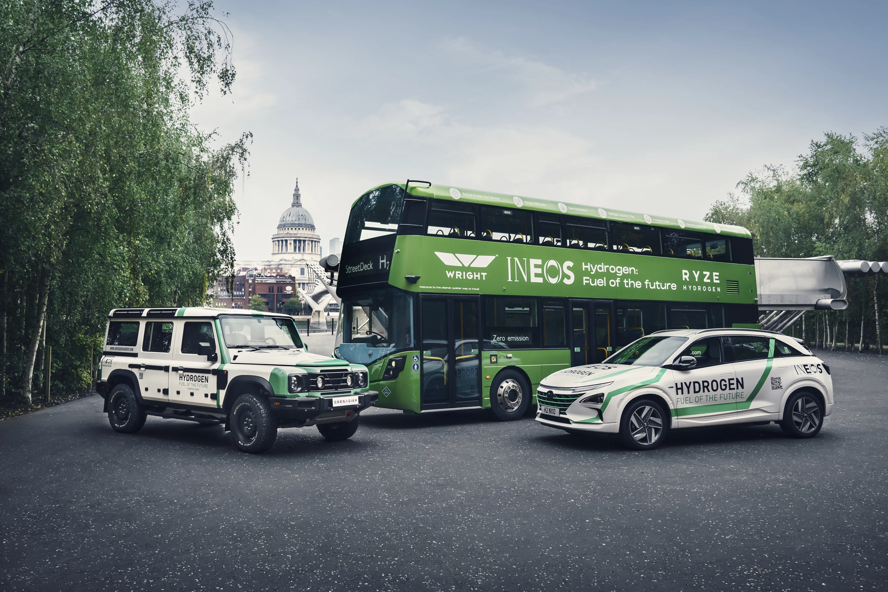Along with the upcoming Grenadier fuel cell concept, Ineos' hydrogen advocacy campaign is set to include billboard and digital advertising, a UK hydrogen bus tour, and a hydrogen car display at the United Nations' COP26 climate change conference