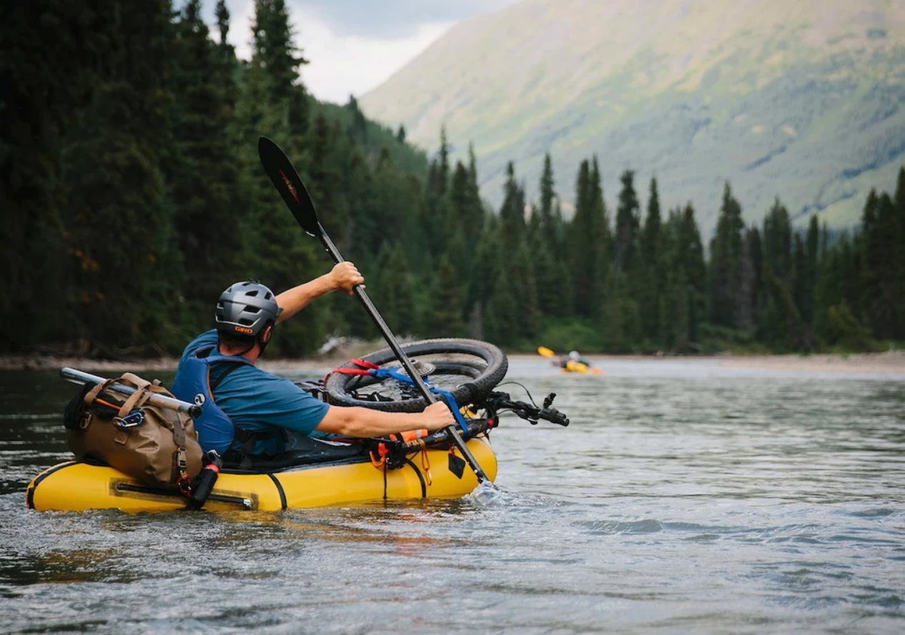 With rugged frames, fast folding capability and all-terrain specs, Flatbikes pair nicely with packrafts for land-and-water adventures