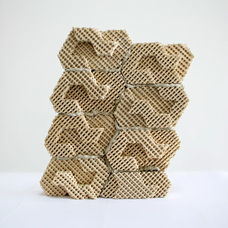 The 3D-printed cool brick can hold water in its pores, like a sponge (Photo: Emerging Objects)