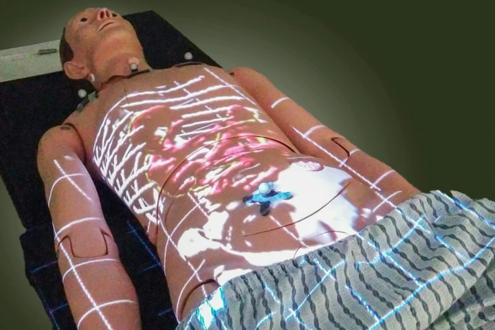 ProjectDR is demonstrated on a mannequin