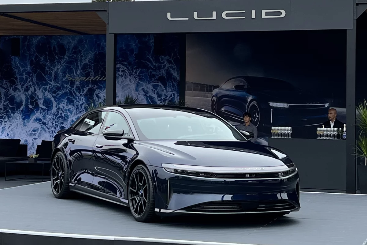 Lucid Motors debuts the all-new 1,200-hp Air Sapphire at Monterey Car Week 2022