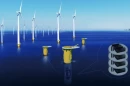 Artist’s rendering of a wind-powered underwater data center off the coast of Shanghai