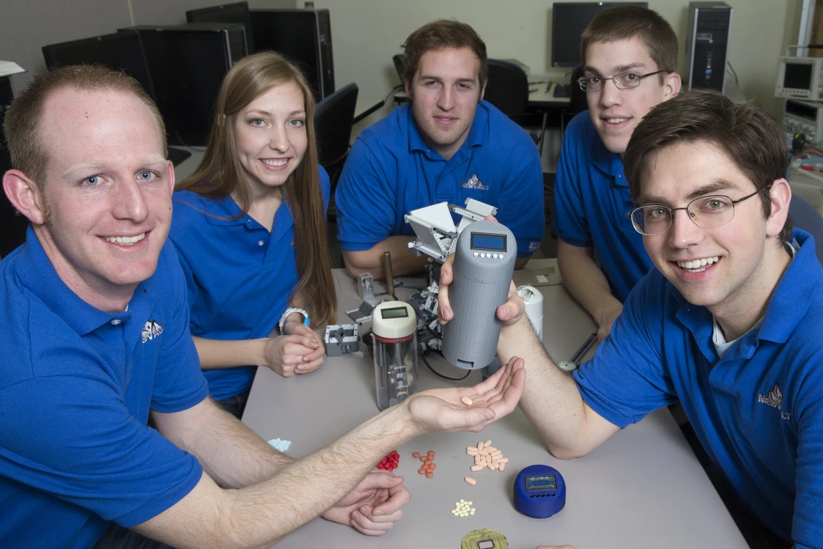 Brigham Young University's Team Med Vault, with their painkiller-dispensing device