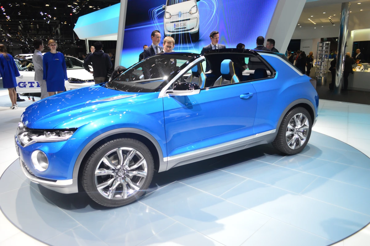 Volkswagen's T-ROC concept mini-SUV, at the Geneva Motor Show