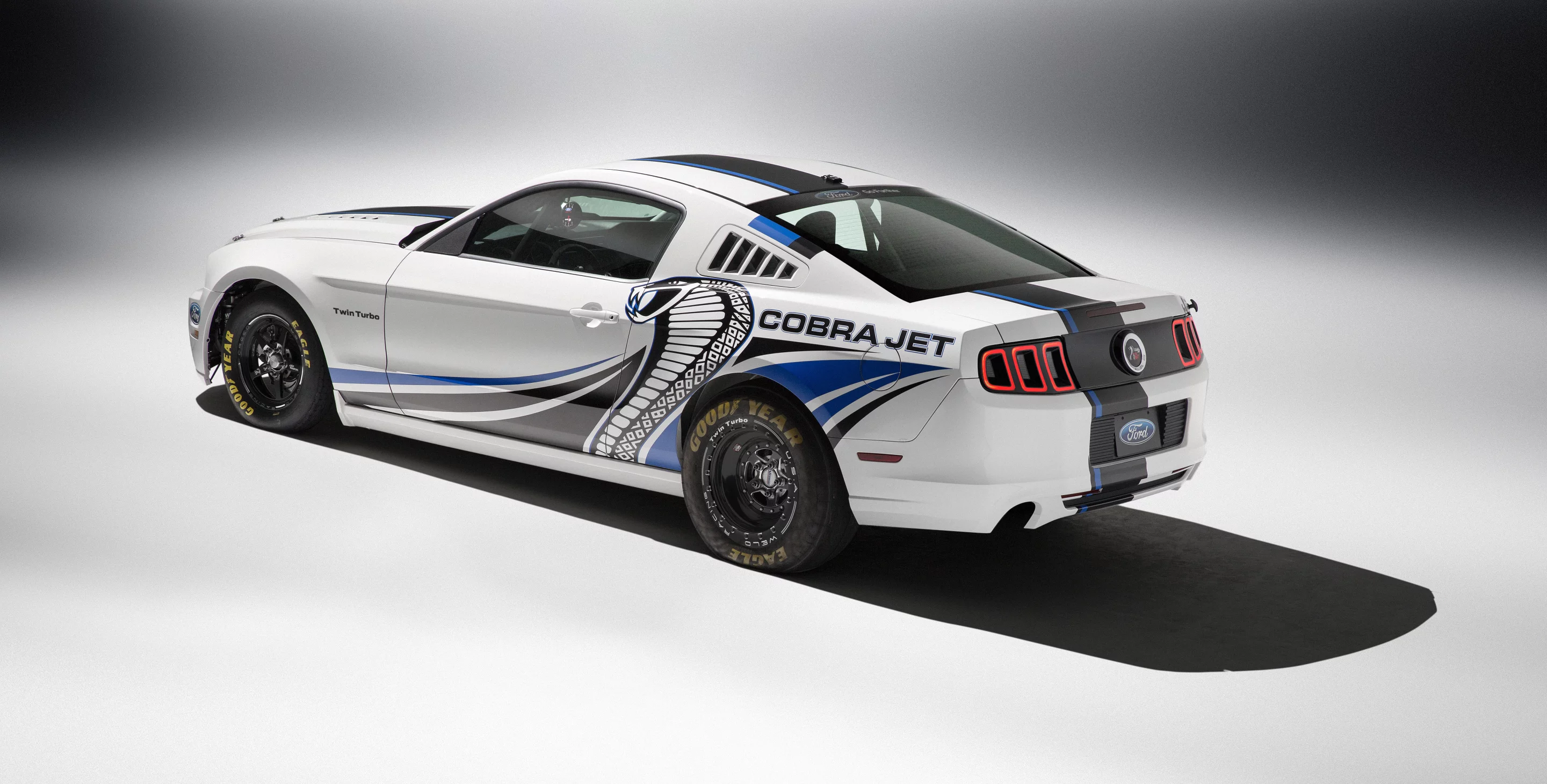 Mustang Cobra Jet Twin-Turbo Concept in white from the back