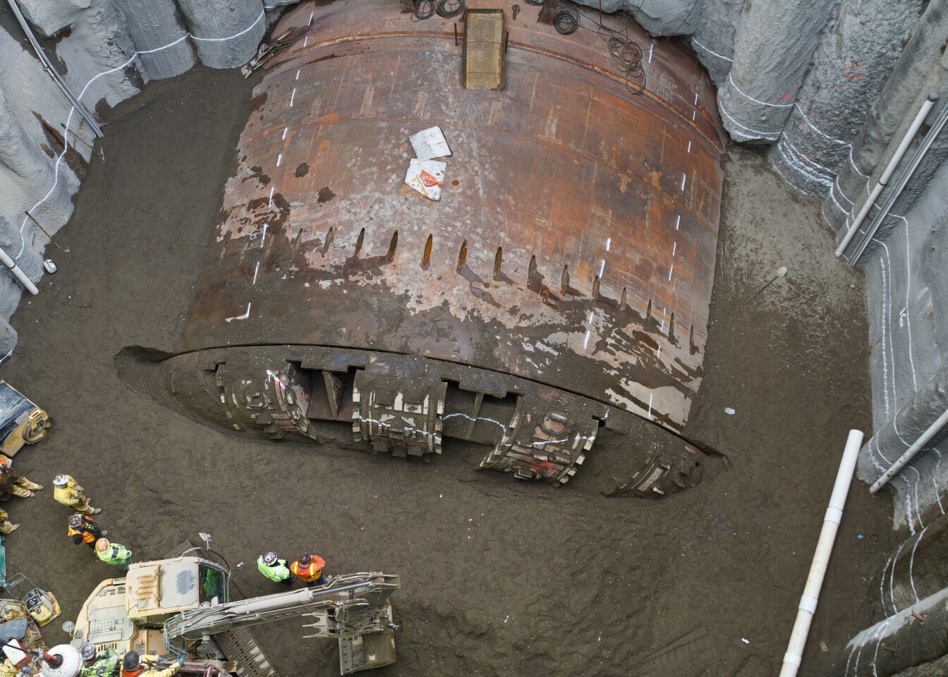 Bertha undergoing post-repair tests