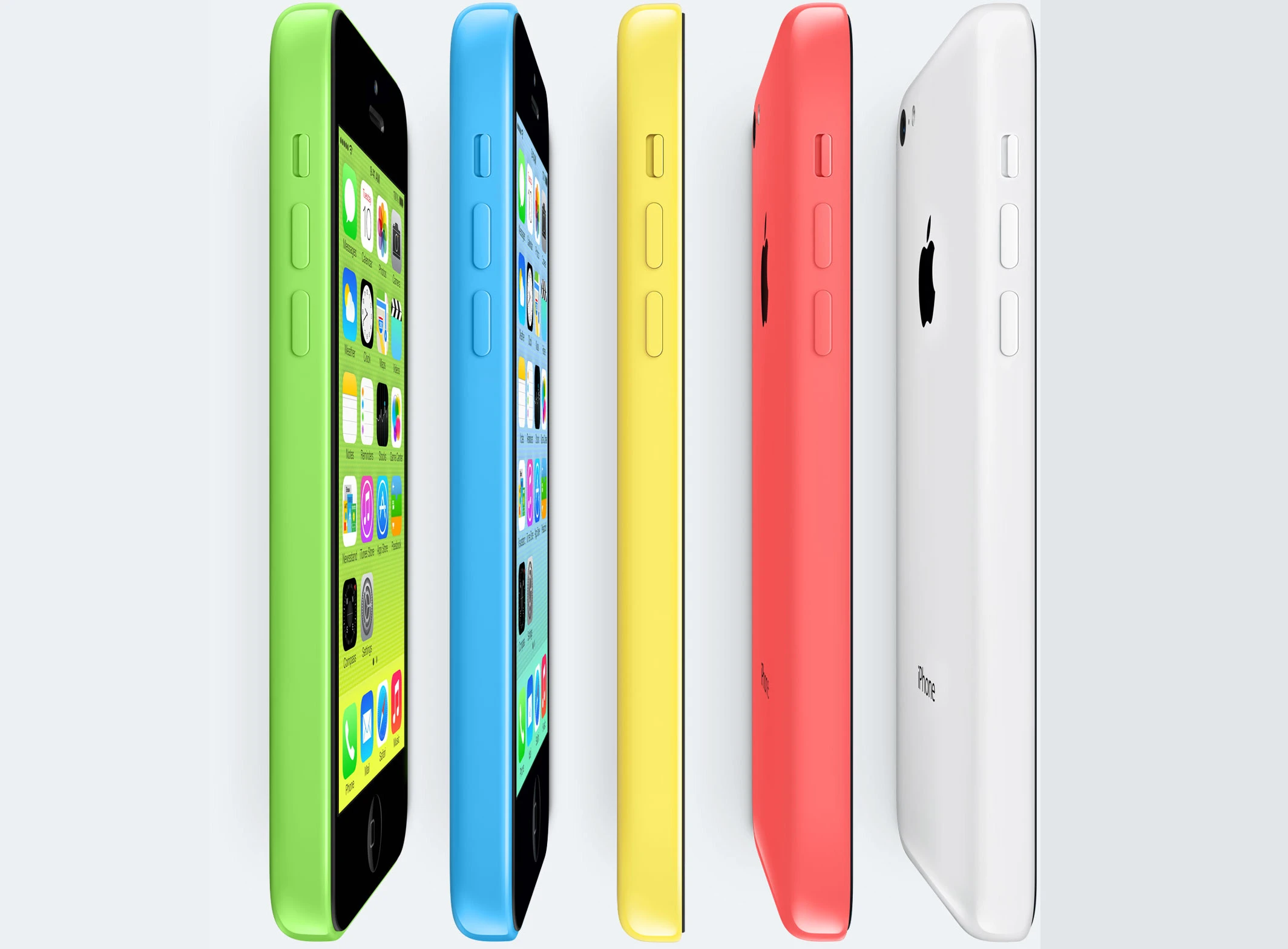 The colors Apple offers for the iPhone 5c