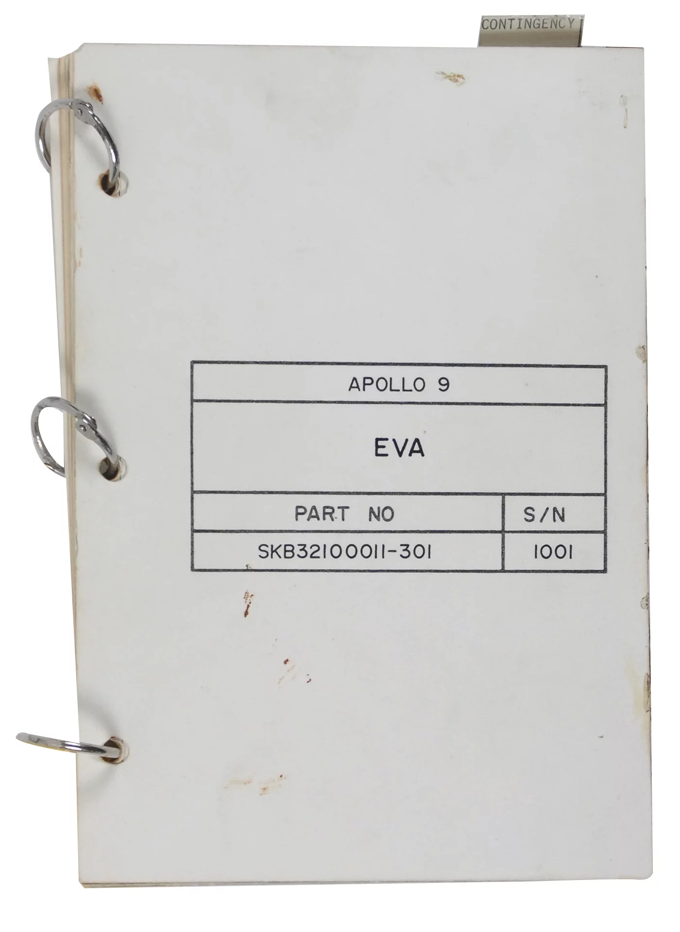 Apollo 9 EVA checklist