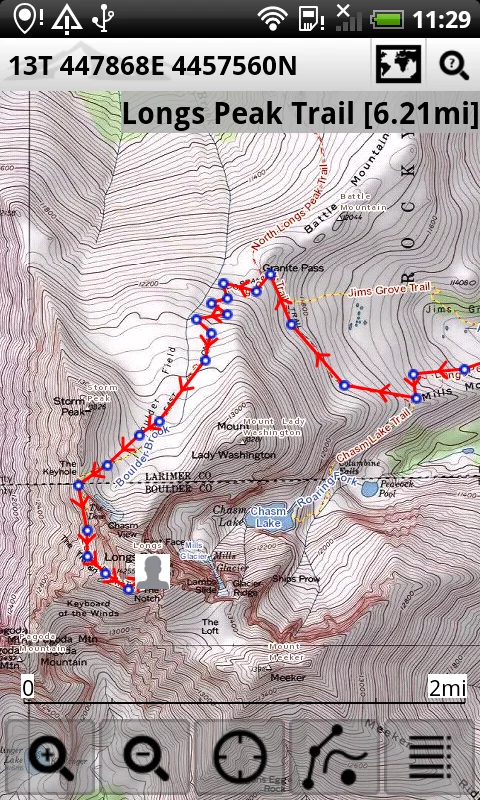 ViewRanger's maps are available in both USGS topo and shaded terrain views