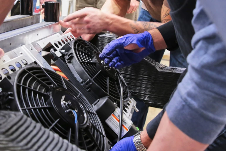 Installing the cooling fans