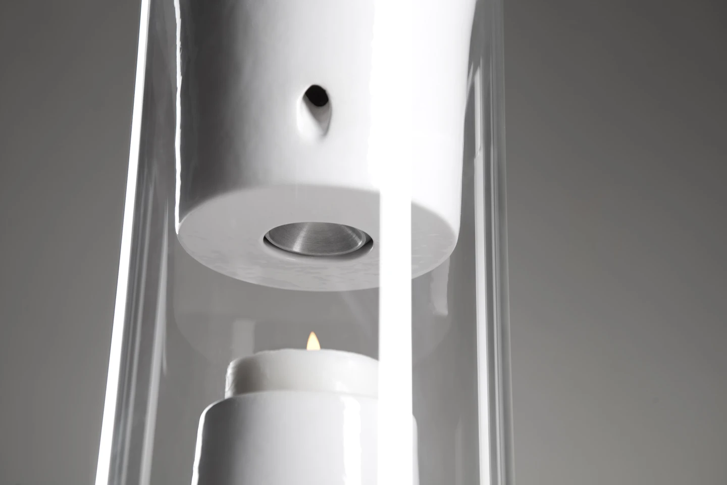 Taking its name from the peltier-effect device built into it, Pelty creates its power from the heat of a single candle