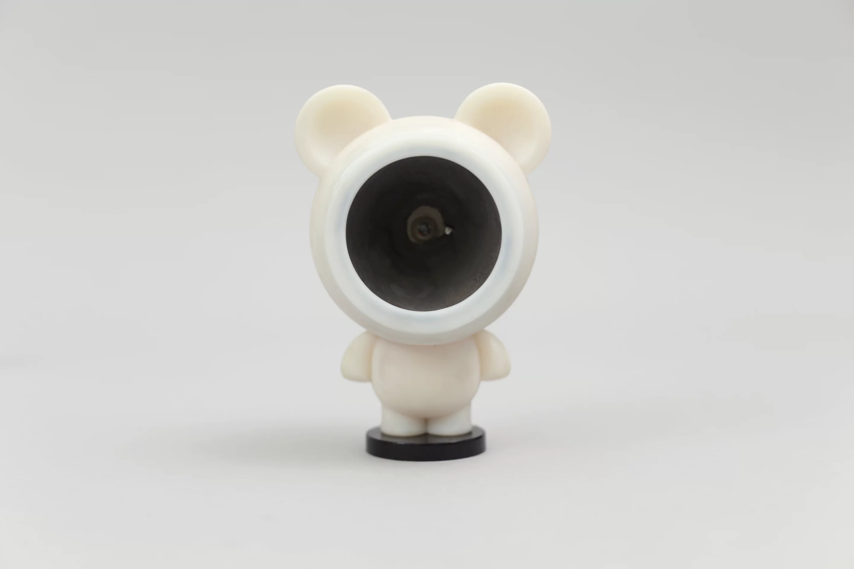 A 3D-printed speaker integrated into a teddy bear (Photo: Disney Research)
