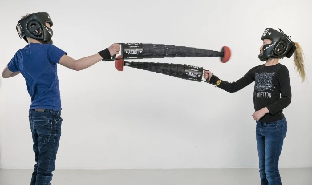 Jabbi is a "friendly boxing game" designed to get kids off the couch