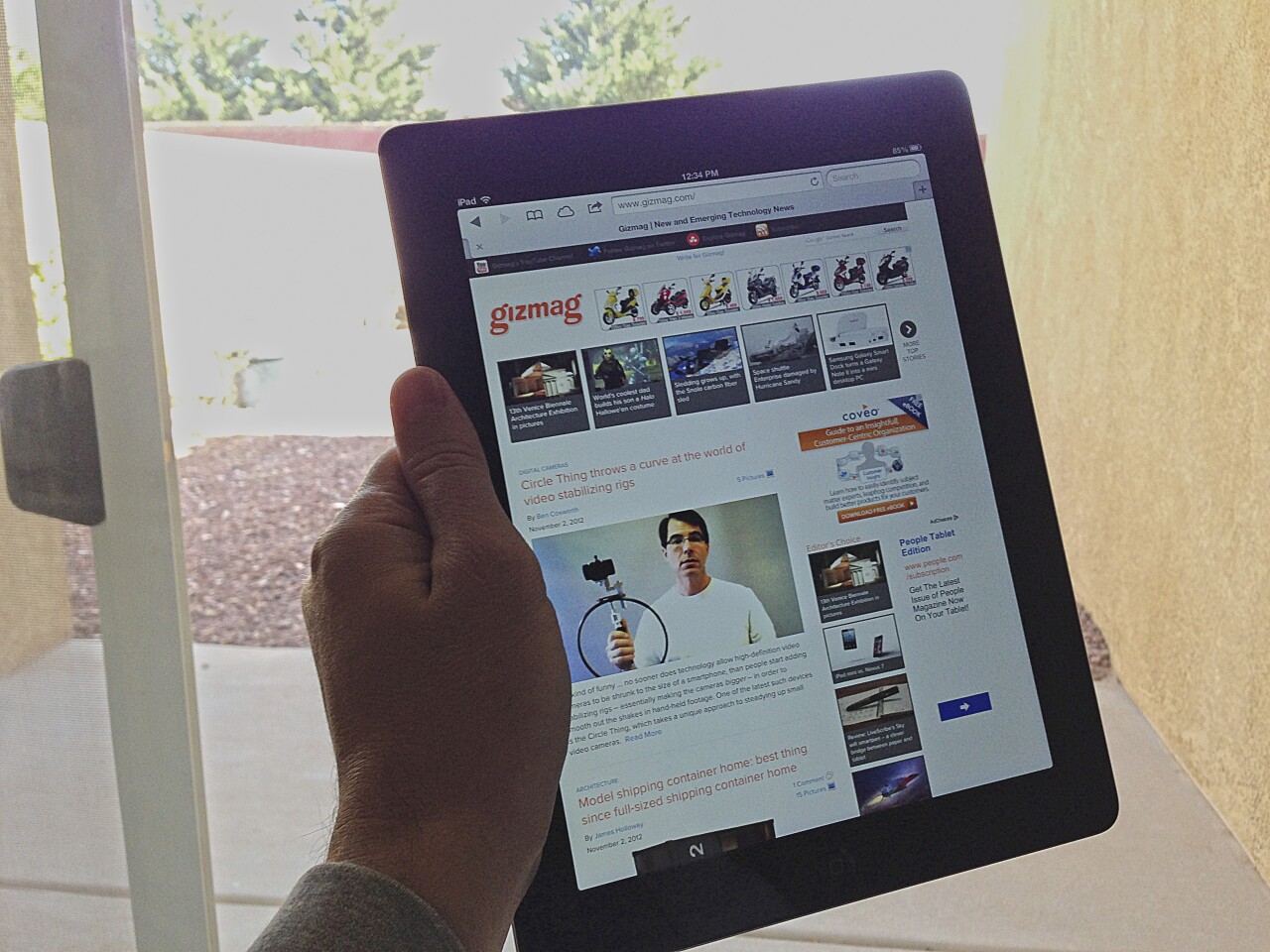 Gizmag's homepage rendered faster, but it was due to the A6X chip, not faster Wi-Fi