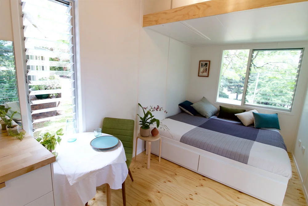 The Swallowtail features louvred windows