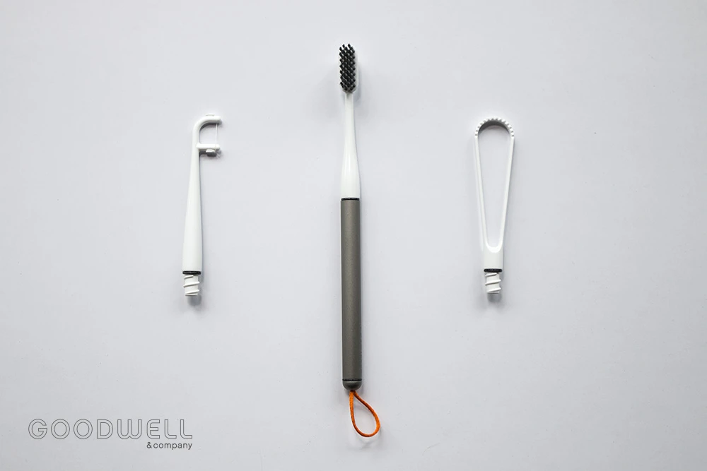 The truly enduring component of Goodwell toothbrush is the medical-grade aluminum handle