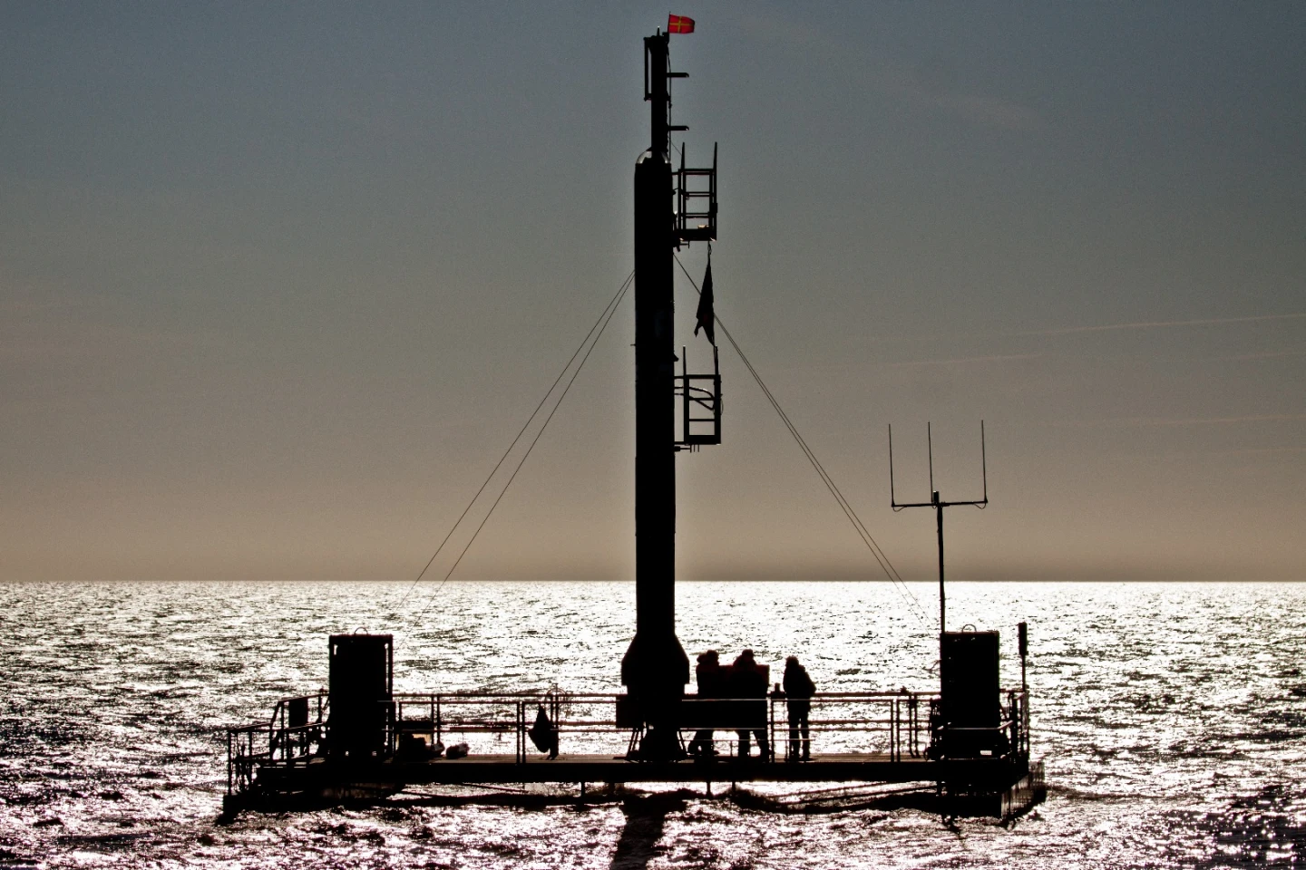 The Sputnik launch platform pictured with the Heat-1X rocket