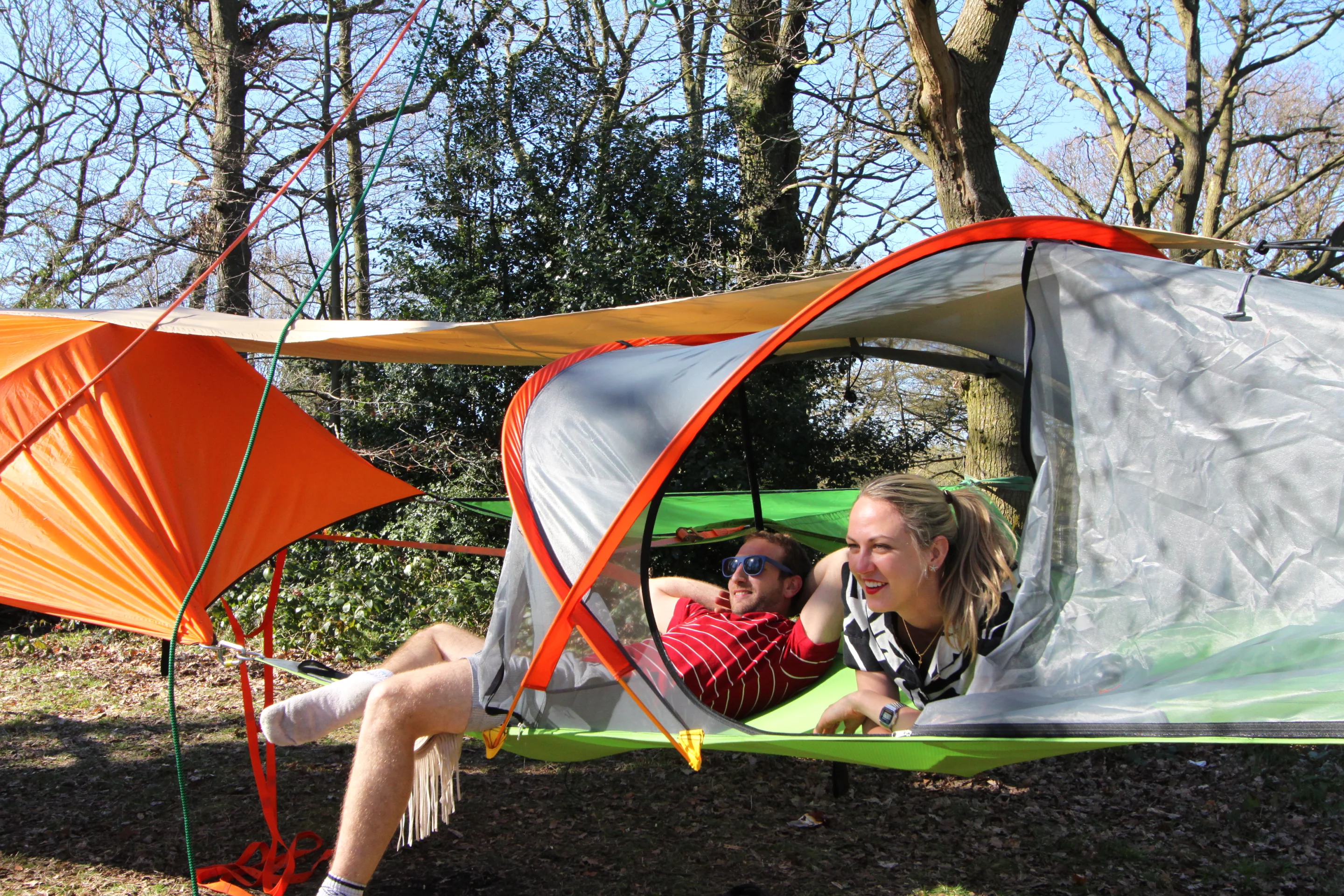 The Connect can be physically joined together with two other Connect units to create a kind of off-ground tent mini-community (Photo: Tentsile)